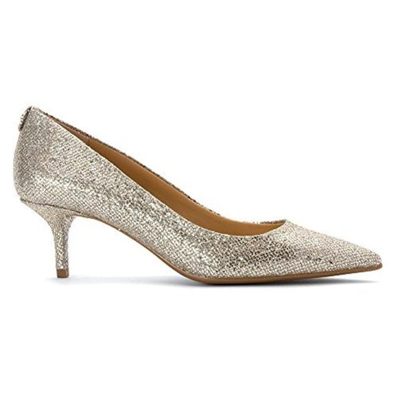 Michael Kors MK Mid Flex Kitten Pump Shoe Glitter - Picture 1 of 3